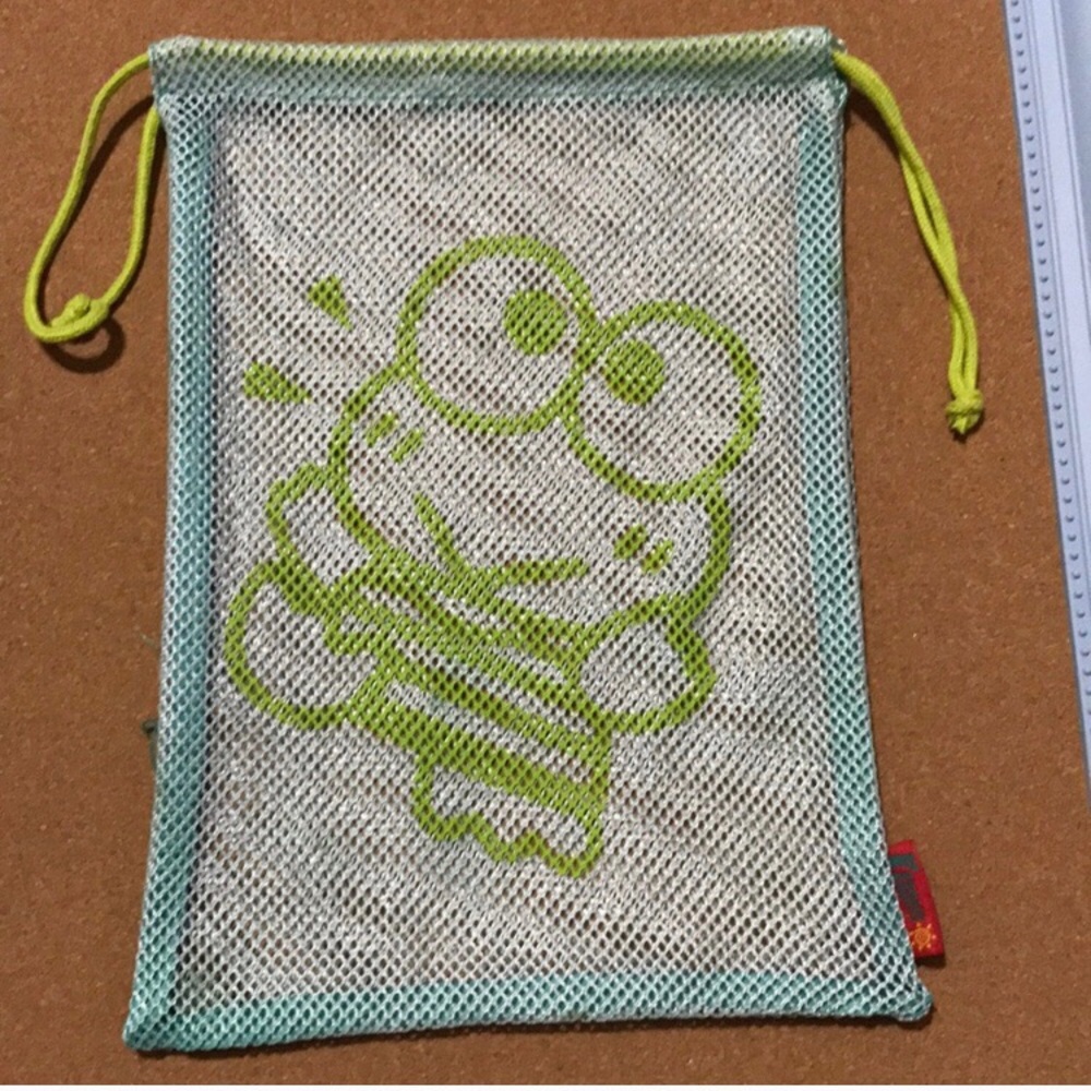 Keroppi mesh drawstring bag